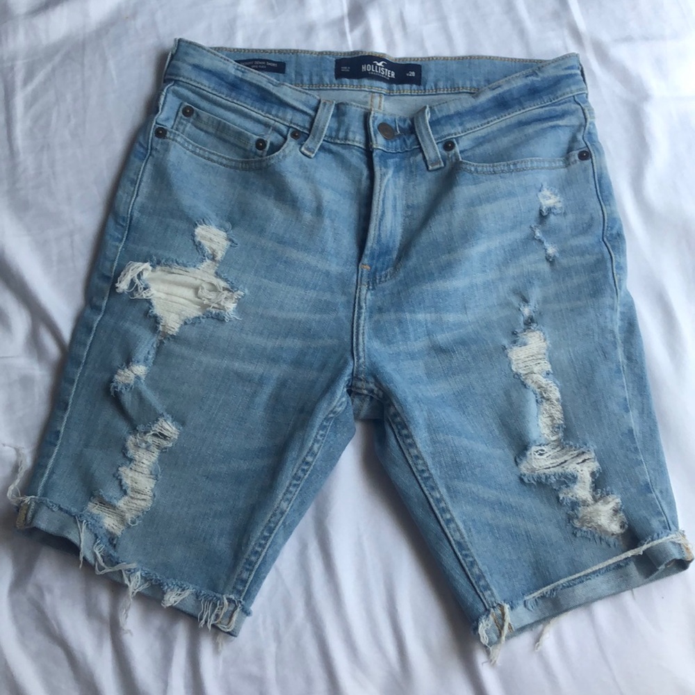Ripped Denim Shorts